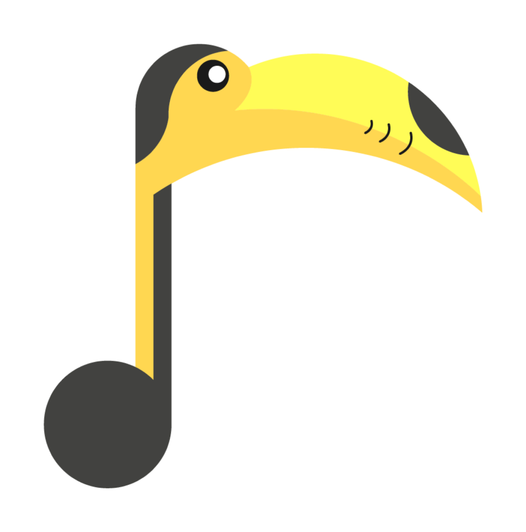 Digital creation of TuneCan logo colored with brand colors.